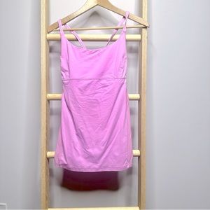 Lululemon Cool Racerback tank top Pink Camisole, spaghetti straps Mesh Back